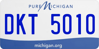 MI license plate DKT5010