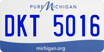 MI license plate DKT5016