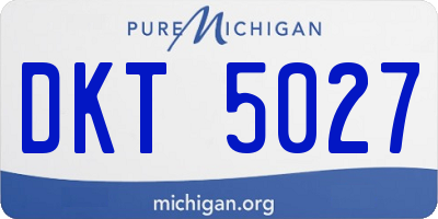 MI license plate DKT5027