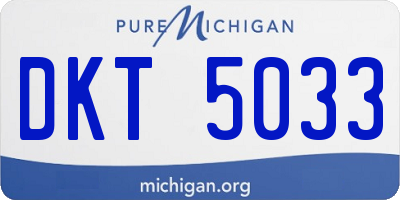 MI license plate DKT5033