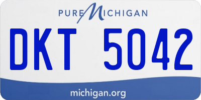 MI license plate DKT5042