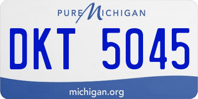 MI license plate DKT5045