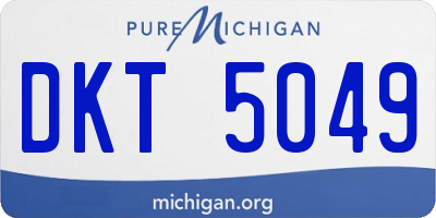 MI license plate DKT5049