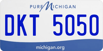MI license plate DKT5050