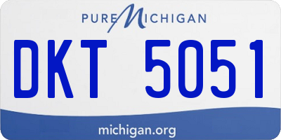 MI license plate DKT5051