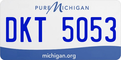 MI license plate DKT5053
