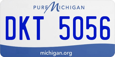 MI license plate DKT5056