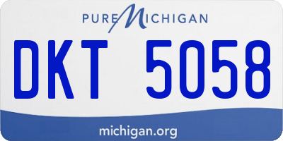 MI license plate DKT5058