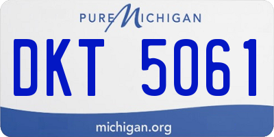 MI license plate DKT5061