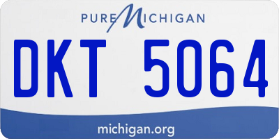 MI license plate DKT5064