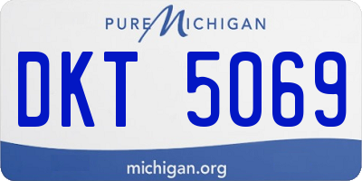 MI license plate DKT5069