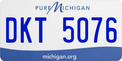 MI license plate DKT5076