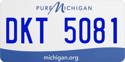 MI license plate DKT5081
