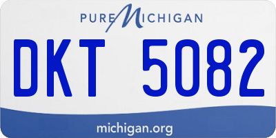 MI license plate DKT5082