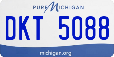 MI license plate DKT5088