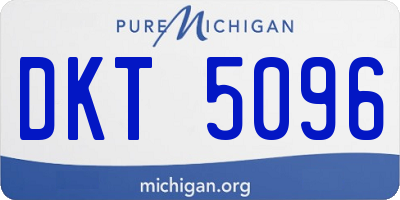 MI license plate DKT5096