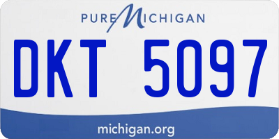 MI license plate DKT5097