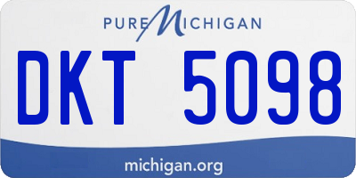 MI license plate DKT5098
