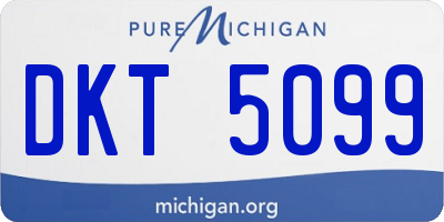 MI license plate DKT5099