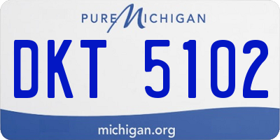 MI license plate DKT5102