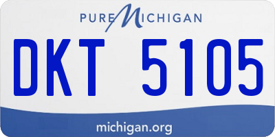 MI license plate DKT5105