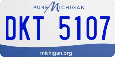 MI license plate DKT5107