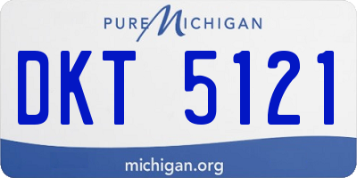 MI license plate DKT5121