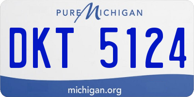 MI license plate DKT5124