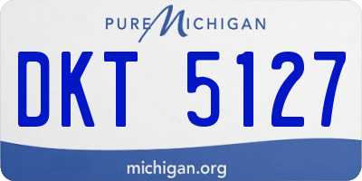 MI license plate DKT5127