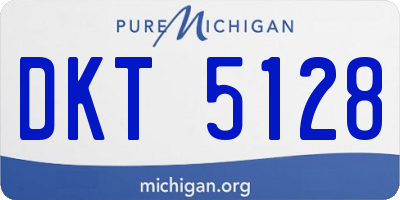 MI license plate DKT5128