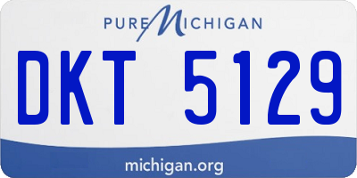 MI license plate DKT5129