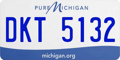 MI license plate DKT5132