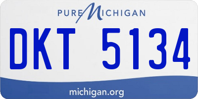 MI license plate DKT5134
