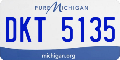MI license plate DKT5135