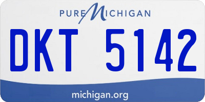 MI license plate DKT5142