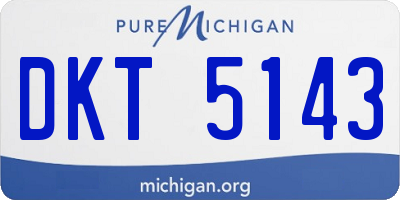 MI license plate DKT5143