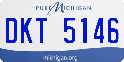MI license plate DKT5146