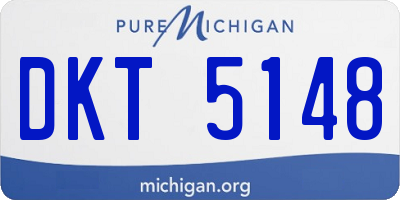 MI license plate DKT5148