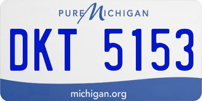 MI license plate DKT5153