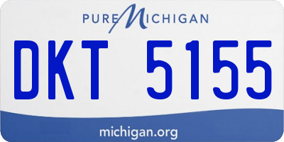 MI license plate DKT5155