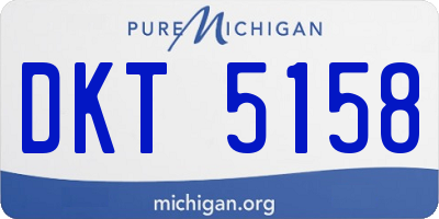 MI license plate DKT5158