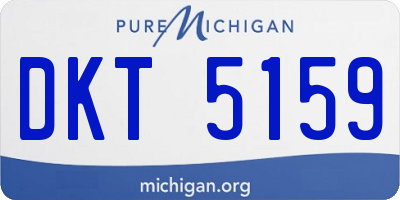 MI license plate DKT5159