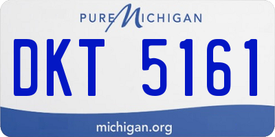 MI license plate DKT5161