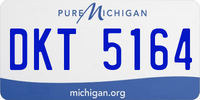 MI license plate DKT5164