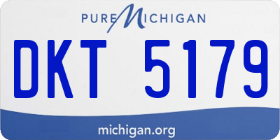 MI license plate DKT5179
