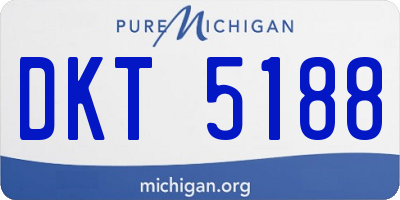 MI license plate DKT5188