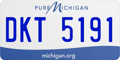 MI license plate DKT5191