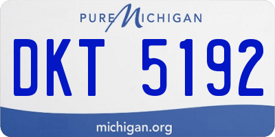 MI license plate DKT5192