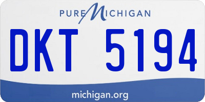 MI license plate DKT5194