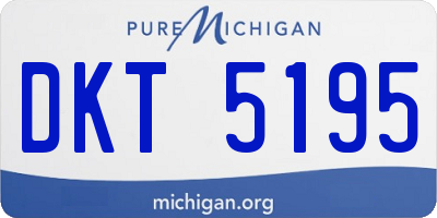 MI license plate DKT5195